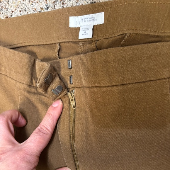 J.JILL Brown Premium BI-STRETCH Cotton Blend Capri Pants Size 14‎ - Picture 4 of 10